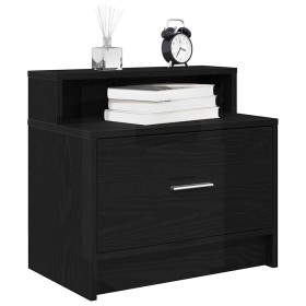 Mesillas de noche con cajón 2 uds roble negro 51x31x47 cm de , Mesitas de noche - Ref: Foro24-858671, Precio: 73,45 €, Descue...