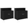 Mesillas de noche con cajón 2 uds roble negro 51x31x47 cm de , Mesitas de noche - Ref: Foro24-858671, Precio: 73,45 €, Descue...