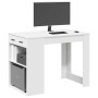Escritorio con cajón y estante madera contrachapada blanco de , Mesas de cocina y de comedor - Ref: Foro24-858686, Precio: 95...
