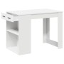 Escritorio con cajón y estante madera contrachapada blanco de , Mesas de cocina y de comedor - Ref: Foro24-858686, Precio: 95...
