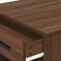 Escritorio con cajón estante madera contrachapada marrón roble de , Mesas de cocina y de comedor - Ref: Foro24-858692, Precio...