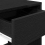 Mesilla de noche con cajón roble negro 35x34x66,5 cm de , Mesitas de noche - Ref: Foro24-858715, Precio: 45,08 €, Descuento: %