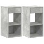 Mesillas de noche con cajón 2 uds gris hormigón 35x34x66,5 cm de , Mesitas de noche - Ref: Foro24-858720, Precio: 72,44 €, De...