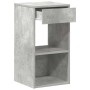 Mesillas de noche con cajón 2 uds gris hormigón 35x34x66,5 cm de , Mesitas de noche - Ref: Foro24-858720, Precio: 72,44 €, De...
