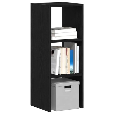 Librería apilable madera contrachapada roble negro 30x30x80 cm de , Taquillas y armarios de almacenamiento - Ref: Foro24-8588...