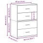 Armarios con 2 cajones 2 uds gris sonoma 60x31x40 cm de , Cajoneras - Ref: Foro24-858832, Precio: 91,16 €, Descuento: %