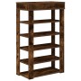 Mueble zapatero madera de ingeniería roble ahumado 60x30x98 cm de , Zapateros y organizadores de calzado - Ref: Foro24-859927...