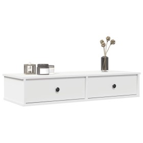 Estante de pared con cajones de madera contrachapada blanco de , Estantes y estanterías - Ref: Foro24-859959, Precio: 74,23 €...