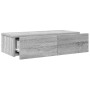 Estante de pared con cajones madera contrachapada roble ahumado de , Estantes y estanterías - Ref: Foro24-859973, Precio: 43,...