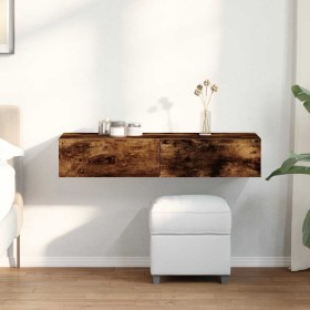 Estantería de pared cajones madera contrachapada roble ahumado de , Estantes y estanterías - Ref: Foro24-859990, Precio: 75,3...