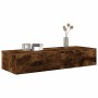 Estantería de pared cajones madera contrachapada roble ahumado de , Estantes y estanterías - Ref: Foro24-859990, Precio: 75,3...