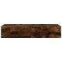 Estantería de pared cajones madera contrachapada roble ahumado de , Estantes y estanterías - Ref: Foro24-859990, Precio: 75,3...