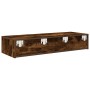 Estantería de pared cajones madera contrachapada roble ahumado de , Estantes y estanterías - Ref: Foro24-859990, Precio: 75,3...