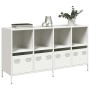 Aparador de acero laminado en frío blanco 135x39x73,5 cm de , Aparadores - Ref: Foro24-3307166, Precio: 190,39 €, Descuento: %