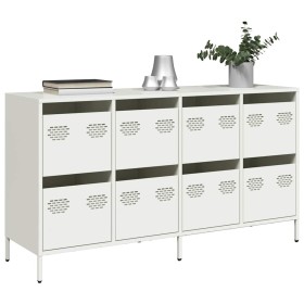 Aparador de acero laminado en frío blanco 135x39x73,5 cm de , Aparadores - Ref: Foro24-3307172, Precio: 220,68 €, Descuento: %