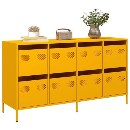 Aparador acero laminado en frío amarillo mostaza 135x39x73,5 cm de , Aparadores - Ref: Foro24-3307170, Precio: 224,43 €, Desc...