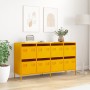 Aparador acero laminado en frío amarillo mostaza 135x39x73,5 cm de , Aparadores - Ref: Foro24-3307170, Precio: 224,43 €, Desc...