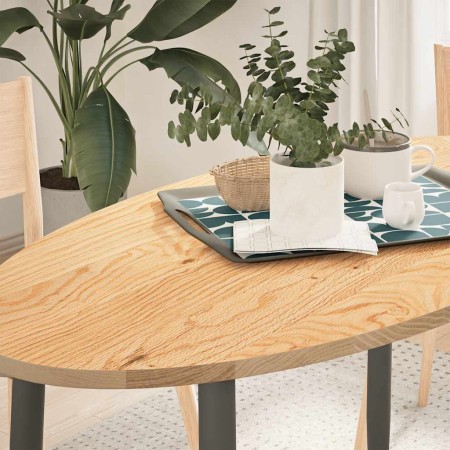 Tablero de mesa ovalado madera maciza de roble 120x60x2 cm de , Tableros para mesas - Ref: Foro24-4009039, Precio: 90,35 €, D...