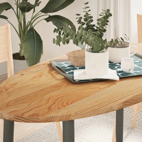 Tablero de mesa ovalado madera maciza de roble 120x60x2 cm de , Tableros para mesas - Ref: Foro24-4009047, Precio: 93,17 €, D...