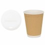 Vasos de café de papel con tapa 1000 uds 12oz 300ml de , Vasos desechables - Ref: Foro24-3325225, Precio: 200,03 €, Descuento: %