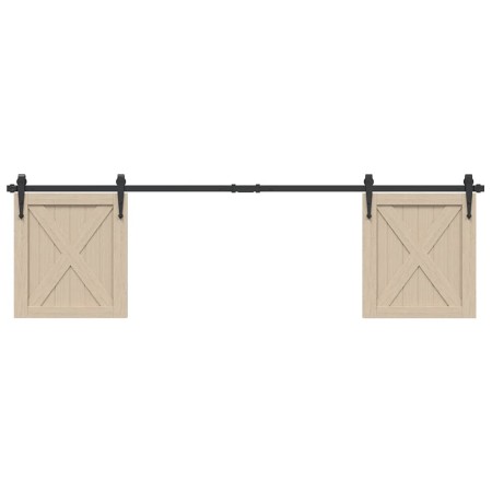 Kit de puerta corredera de armario acero carbono 183 cm de , Accesorios de bricolaje - Ref: Foro24-4009684, Precio: 35,42 €, ...