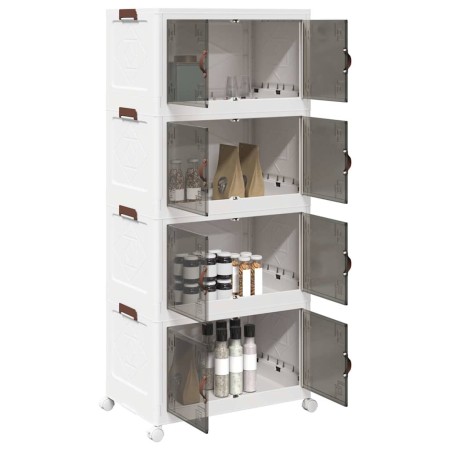 Caja de almacenaje apilable con ruedas 4niveles 75L de , Carretillas de carga - Ref: Foro24-4012372, Precio: 114,73 €, Descue...