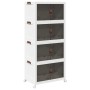 Caja de almacenaje apilable con ruedas 4niveles 75L de , Carretillas de carga - Ref: Foro24-4012372, Precio: 114,73 €, Descue...