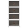 Caja de almacenaje apilable con ruedas 4niveles 75L de , Carretillas de carga - Ref: Foro24-4012372, Precio: 114,73 €, Descue...