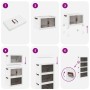 Caja de almacenaje apilable con ruedas 4niveles 75L de , Carretillas de carga - Ref: Foro24-4012372, Precio: 114,73 €, Descue...
