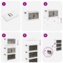 Caja de almacenaje apilable con ruedas 3 niveles 75 L de , Carretillas de carga - Ref: Foro24-4012370, Precio: 90,06 €, Descu...
