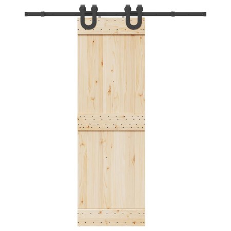 Kit de herrajes para puertas correderas acero negro 183 cm de , Artículos para puertas - Ref: Foro24-4009720, Precio: 38,84 €...