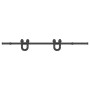 Kit de herrajes para puertas correderas acero negro 183 cm de , Artículos para puertas - Ref: Foro24-4009720, Precio: 38,84 €...