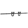 Kit de herrajes para puertas correderas acero negro 183 cm de , Artículos para puertas - Ref: Foro24-4009720, Precio: 38,84 €...