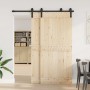 Kit de herrajes para puertas correderas acero negro 183 cm de , Artículos para puertas - Ref: Foro24-4009736, Precio: 79,53 €...