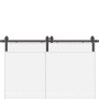 Kit de herrajes para puertas correderas acero negro 183 cm de , Artículos para puertas - Ref: Foro24-4009736, Precio: 79,53 €...