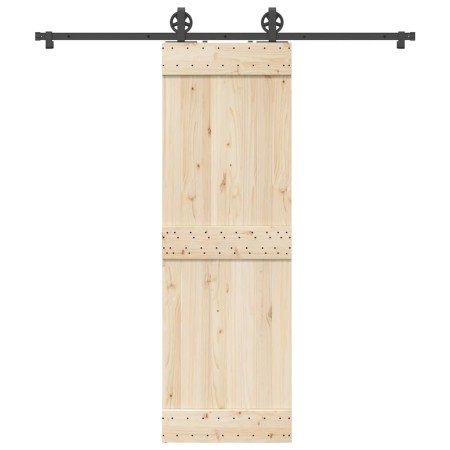 Kit de herrajes para puertas correderas acero negro 200 cm de , Artículos para puertas - Ref: Foro24-4009729, Precio: 67,52 €...