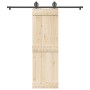 Kit de herrajes para puertas correderas acero negro 200 cm de , Artículos para puertas - Ref: Foro24-4009729, Precio: 67,52 €...