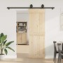 Kit de herrajes para puertas correderas acero negro 200 cm de , Artículos para puertas - Ref: Foro24-4009729, Precio: 67,52 €...