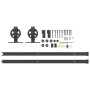 Kit de herrajes para puertas correderas acero negro 200 cm de , Artículos para puertas - Ref: Foro24-4009729, Precio: 67,52 €...