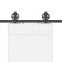 Kit de herrajes para puertas correderas acero negro 200 cm de , Artículos para puertas - Ref: Foro24-4009729, Precio: 67,52 €...