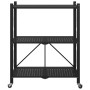 Estantería de almacenaje con ruedas de acero negro 71x34x88 cm de , Carretillas de carga - Ref: Foro24-4012385, Precio: 60,09...