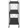 Estantería de almacenaje con ruedas de acero negro 71x34x88 cm de , Carretillas de carga - Ref: Foro24-4012385, Precio: 60,09...