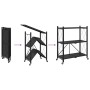 Estantería de almacenaje con ruedas de acero negro 71x34x88 cm de , Carretillas de carga - Ref: Foro24-4012385, Precio: 60,09...