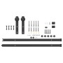 Kit de herrajes para puertas correderas acero negro 213,5 cm de , Artículos para puertas - Ref: Foro24-4009715, Precio: 78,69...