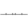 Kit de herrajes para puertas correderas acero negro 200 cm de , Artículos para puertas - Ref: Foro24-4009741, Precio: 85,79 €...