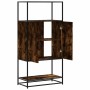 Aparador alto madera de ingeniería y metal 68x35x139 cm de , Aparadores - Ref: Foro24-849041, Precio: 88,06 €, Descuento: %