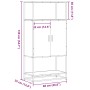 Aparador alto madera de ingeniería y metal 68x35x139 cm de , Aparadores - Ref: Foro24-849041, Precio: 88,06 €, Descuento: %