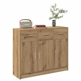 Aparador de madera de ingeniería roble artisan 91x28x75 cm de , Aparadores - Ref: Foro24-855895, Precio: 104,62 €, Descuento: %