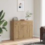 Aparador de madera de ingeniería roble artisan 91x28x75 cm de , Aparadores - Ref: Foro24-855895, Precio: 104,62 €, Descuento: %