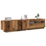 Mueble TV luces LED madera ingeniería envejecida 180x35x40 cm de , Muebles TV - Ref: Foro24-3329163, Precio: 145,45 €, Descue...